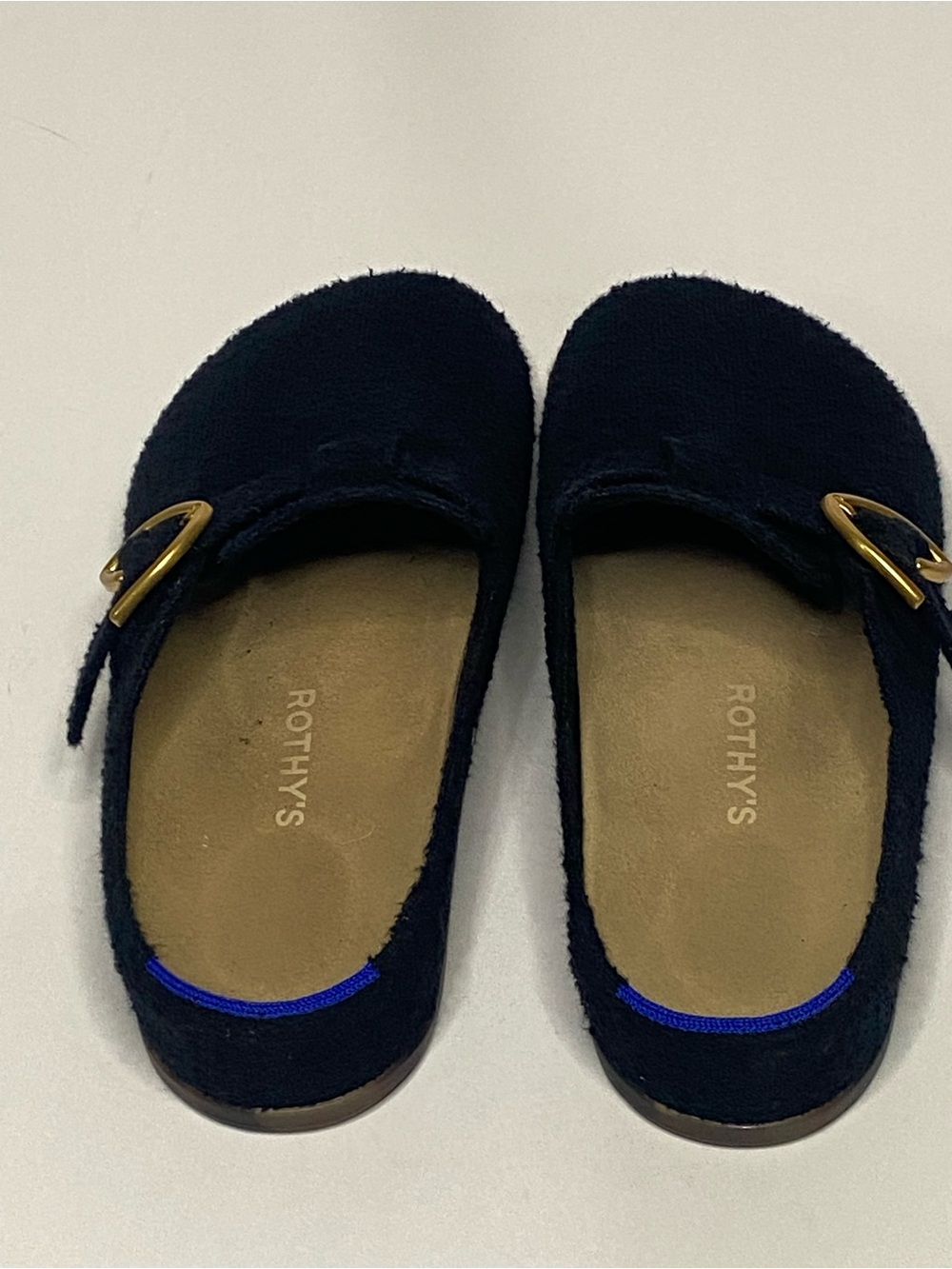 Rothy’s The Buckle Clog Soft Black Bouclé Gold Buckle W11 M10 - Picture 9 of 13